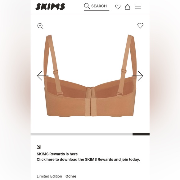 SKIMS NWTUnlined Balconette Bra, 34DDD in Ochre Nude - Picture 2 of 7